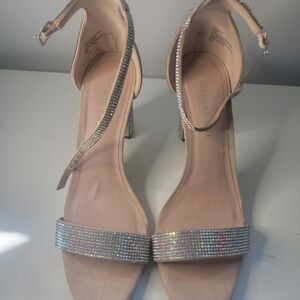 Madden Girl Womens Beella Rhinestone Ankle Strap Shoes